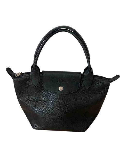 Longchamp Le Pliage Cuir Leather Tote Natural at Jill's Consignment