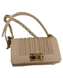 Chanel Boy White Leather handbag for Women \N