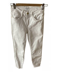 Frame Denim \N White Cotton - elasthane Jeans for Women 25 US Frame Denim \N White Cotton - elasthane Jeans for Women 25 US