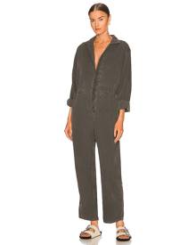 NSF Carlyle Boiler Suit in Pigment Black - Charcoal. Size XS (also in M, S).