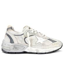 Golden Goose Running Dad Sneaker in White & Silver - Light Grey. Size 35 (also in 36).
