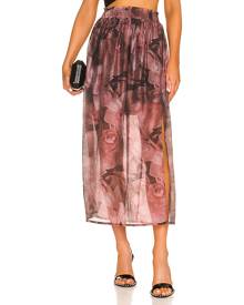 ALLSAINTS Astria Suisen Skirt in Dark Pink - Mauve. Size 0 (also in 2, 4, 6).