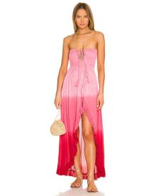 Tiare Hawaii Flynn Maxi Dress in Pink Ruby Red Ombre - Pink. Size M/L (also in S/M).