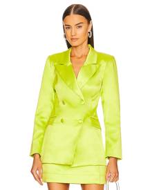 Michael Costello x REVOLVE Marissa Blazer in Neon Green - Green. Size L (also in M, S, XL, XS, XXS).