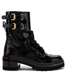 See By Chloe Mallory Biker Ankle Boot in Black. Size 35, 35.5, 36.5, 37, 37.5, 38, 38.5, 39, 39.5, 40, 40.5, 41, 42.