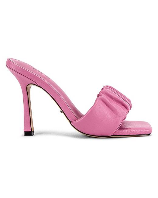 Via Condotti Heel Pantolettes pink wet-look Shoes Mules Heel Pantolettes 