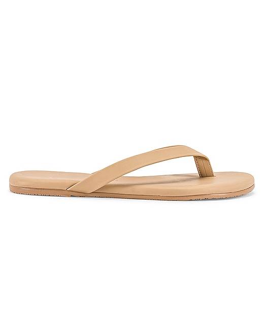 TKEES Riley matte-leather flip flops