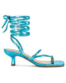 Schutz Lily Mid Heel in Teal. Size 6, 6.5, 7, 7.5, 8, 8.5, 9, 9.5.