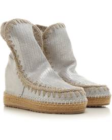 Mou Boots for Women, Booties On Sale, Silver, Microglitter Suede, 2021, EUR 36 - UK 3 - USA 5.5 EUR 37 - UK 4 - USA 6.5 EUR 38 -