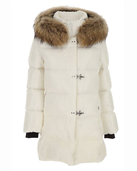 ITZON Woman`s Puffer Jacket Ultra Light Weight Short Down (L, White-69150)