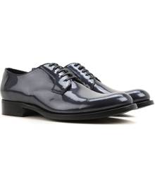 Dolce & Gabbana Lace Up Shoes for Men Oxfords, Derbies and Brogues On Sale in Outlet, Cobalt, Patent Leather, 2019, 40.5 42