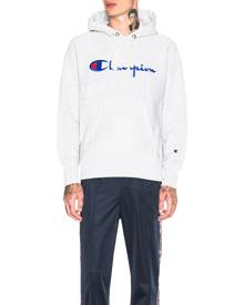 Champion Reverse Weave Hooded Sweatshirt in Grey - Gray. Size L (also in M,S,XL).
