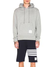 Thom Browne Back Stripe Hoodie in Light Grey - Gray. Size 0 (also in ).