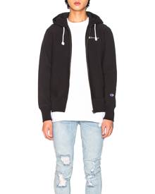 Champion Reverse Weave Hooded Sweatshirt in Black - Black. Size L (also in M,S,XL).