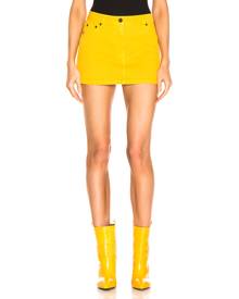 ALBERTA FERRETTI Denim Mini Skirt in Yellow - Yellow. Size 44 (also in ).