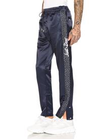 Just Don Jungle Satin Tearaway Pant in Navy - Blue. Size L (also in ).