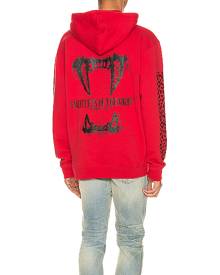 Keiser Clark Creatures Of The Night Hoodie in Red & Black - Animal Print,Red. Size L (also in M,S,XL).