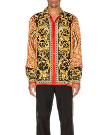 VERSACE Long Sleeve Shirt in Red Print - Red,Abstract. Size 42 (also in ).