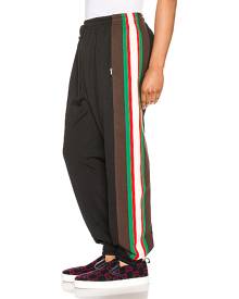 Gucci Track Pants in Black & Green & Red - Black,Stripes. Size L (also in M,S,XL).