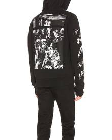 OFF-WHITE Caravaggio Zip Hoodie in Black - Black. Size S (also in XS).