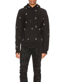 TAKAHIROMIYASHITA The Soloist Mickey Mouse Embroidered Hoodie in Black 7 Monotone - Black,Novelty. Size 46 (also in 48,50,52).