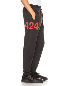adidas x 424 Track Pant in Black - Black,Red. Size L (also in M,S,XL).