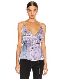 Amiri Bandana Reconstructed Wrap Tank Top in Purple