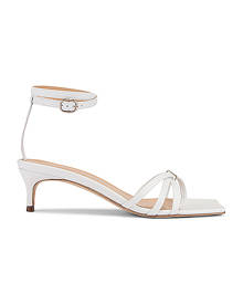 BY FAR Kaia Leather Sandal in White