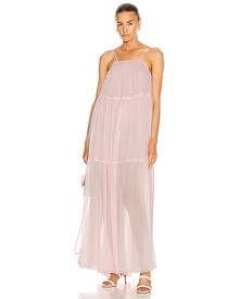 BROGNANO Sleeveless Tier Maxi Dress in Pink