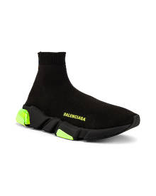 Balenciaga Speed Light Sneaker in Black,Green