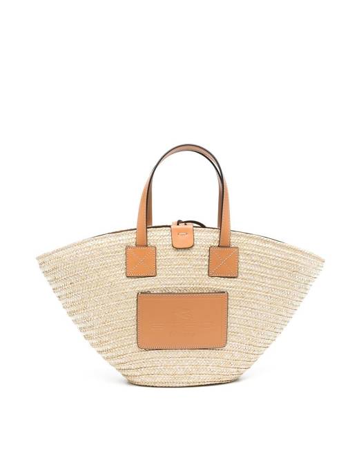 Christian Louboutin Loubishore Leather-trimmed Straw Tote In Beige