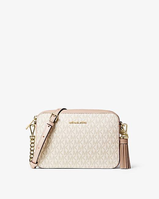 Ginny medium logo debossed best sale pebbled leather crossbody bag