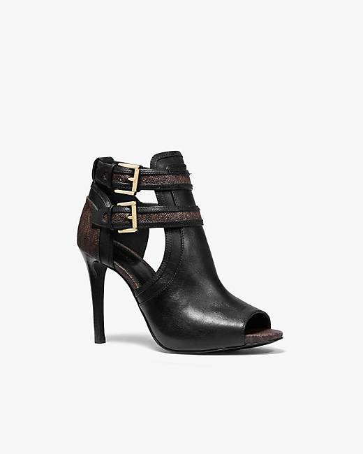 Michael michael kors walden leather clearance bootie