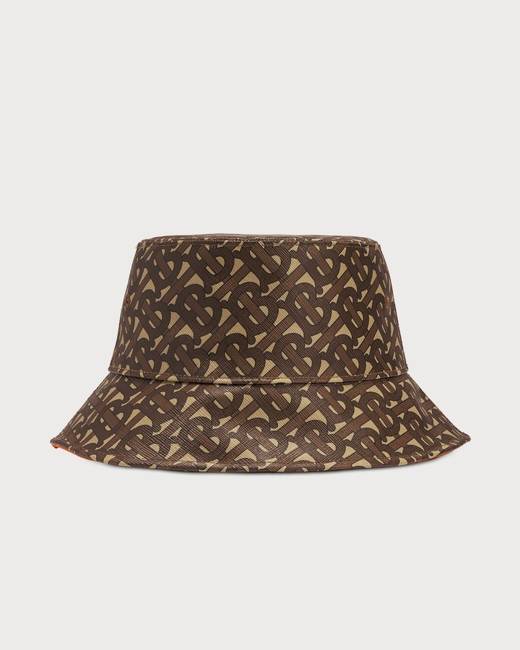 Burberry Monogram Print Bucket Hat Brown - US