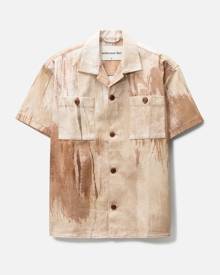 Andersson Bell TAWNEY BEIGE PRINT OPEN COLLAR SHIRTS