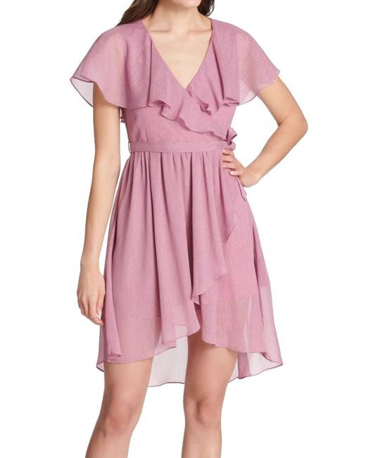 kensie blouson wrap dress