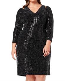 Calvin Klein Women's Dress Black Size 18W Plus Shift Sequin Metallic Calvin Klein Women's Dress Black Size 18W Plus Shift Sequin Metallic