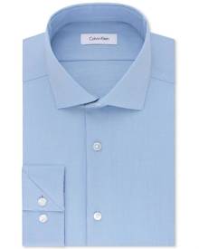 Calvin Klein Mens Dress Shirt Blue Size 17 Steel Tall Fit Stretch Calvin Klein Mens Dress Shirt Blue Size 17 Steel Tall Fit Stretch