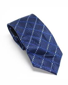Sean John Men's Blue One Size Texture Windowpane Slim Neck Tie Silk Sean John Men's Blue One Size Texture Windowpane Slim Neck Tie Silk