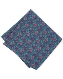 Bar III Men's Pocket Square Navy Blue Blackwatch Floral Print Plaid Bar III Men's Pocket Square Navy Blue Blackwatch Floral Print Plaid