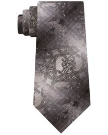Van Heusen Men's Gray Howie Small Paisley Classic Slim Neck Tie Silk Van Heusen Men's Gray Howie Small Paisley Classic Slim Neck Tie Silk