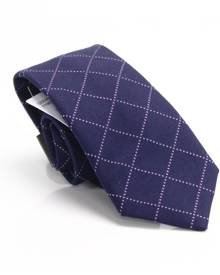 DKNY Men's Neck Tie Purple One Size Desaturated Check Skinny Cotton DKNY Men's Neck Tie Purple One Size Desaturated Check Skinny Cotton