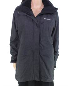 Columbia Women's Jacket Black Size Medium M Raincoat Hooded Full-Zip Columbia Women's Jacket Black Size Medium M Raincoat Hooded Full-Zip