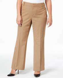 Charter Club Women's Beige Size 14W Plus High Waist Dress Pants Stretch Charter Club Women's Beige Size 14W Plus High Waist Dress Pants Stretch