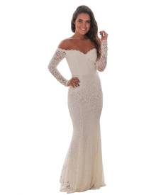 Azura Exchange White Crochet Off Shoulder Maxi Evening Party Dress Azura Exchange White Crochet Off Shoulder Maxi Evening Party Dress