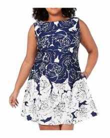 Taylor Women's Dress Royal Blue Size 18W Plus A-Line Fit & Flare Taylor Women's Dress Royal Blue Size 18W Plus A-Line Fit & Flare
