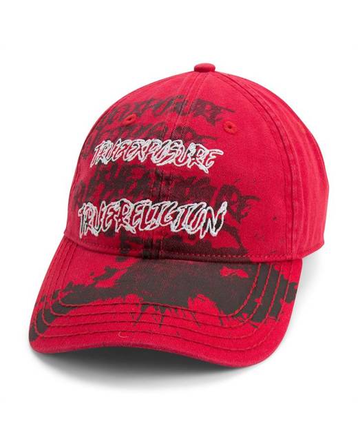 red true religion hat