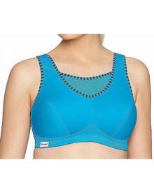 Glamorise Women's Sports Bra Blue Size 46C Full Figure No Bounce Glamorise Women's Sports Bra Blue Size 46C Full Figure No Bounce