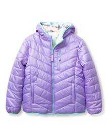 Eddie Bauer Girls' Deer Harbor Reversible Hooded Jacket