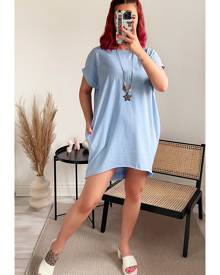 IKRUSH Hazel Longline Top BLUE UK S/M